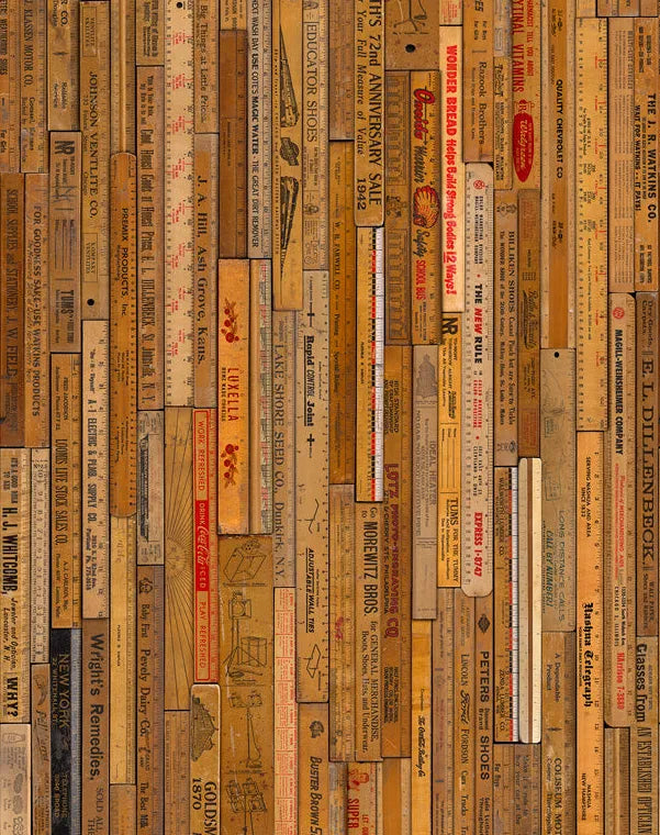 NLXL LAB / PRINTED RULERS WALLPAPER BY MR & MRS VINTAGE / Small MRV-05