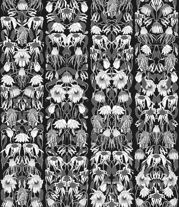 Archives Wallpaper by Studio Job / Withered Flowers/Black (JOB-06)